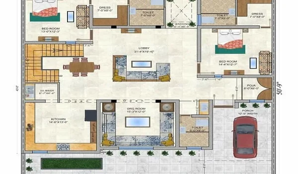 Prestige Pallavaram Gardens Floor Plan